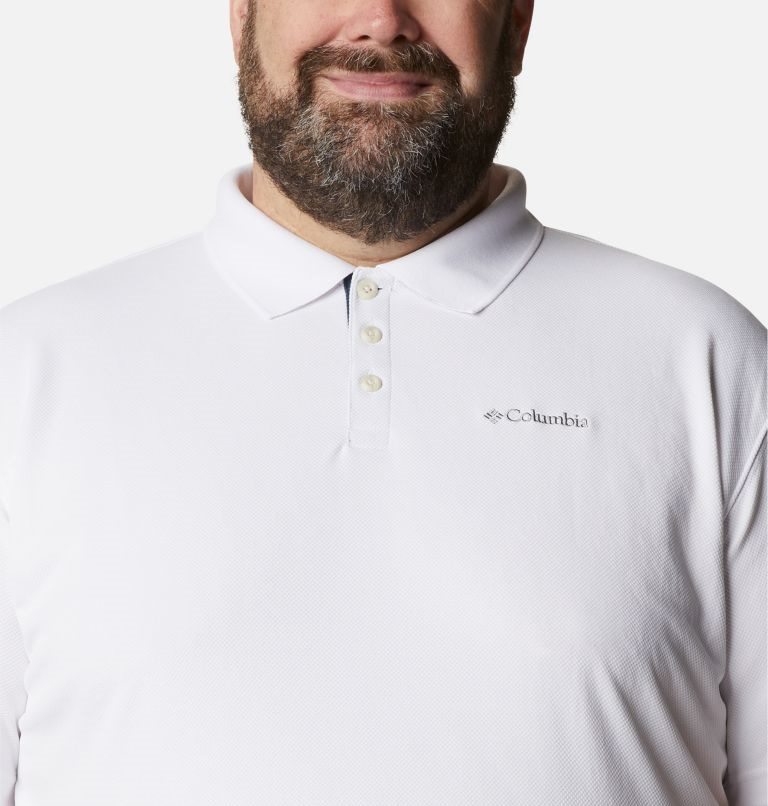 Men's Columbia Utilizer Polo Shirts White | Plus Size CA-G05L4